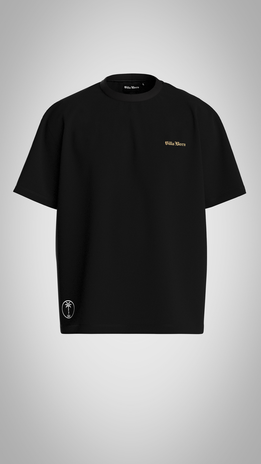 HERITAGE PALM/KEY T-SHIRT - BLACK/GOLD
