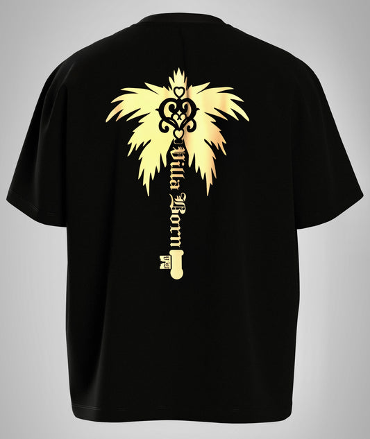 VILLA BORN WINGED KEY TEE - BLACK/GOLD