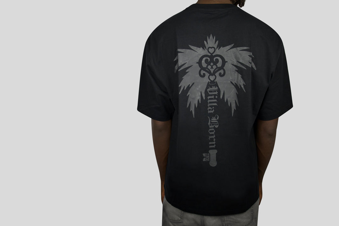 HERITAGE PALM/KEY TEE - BLACK/GRAY