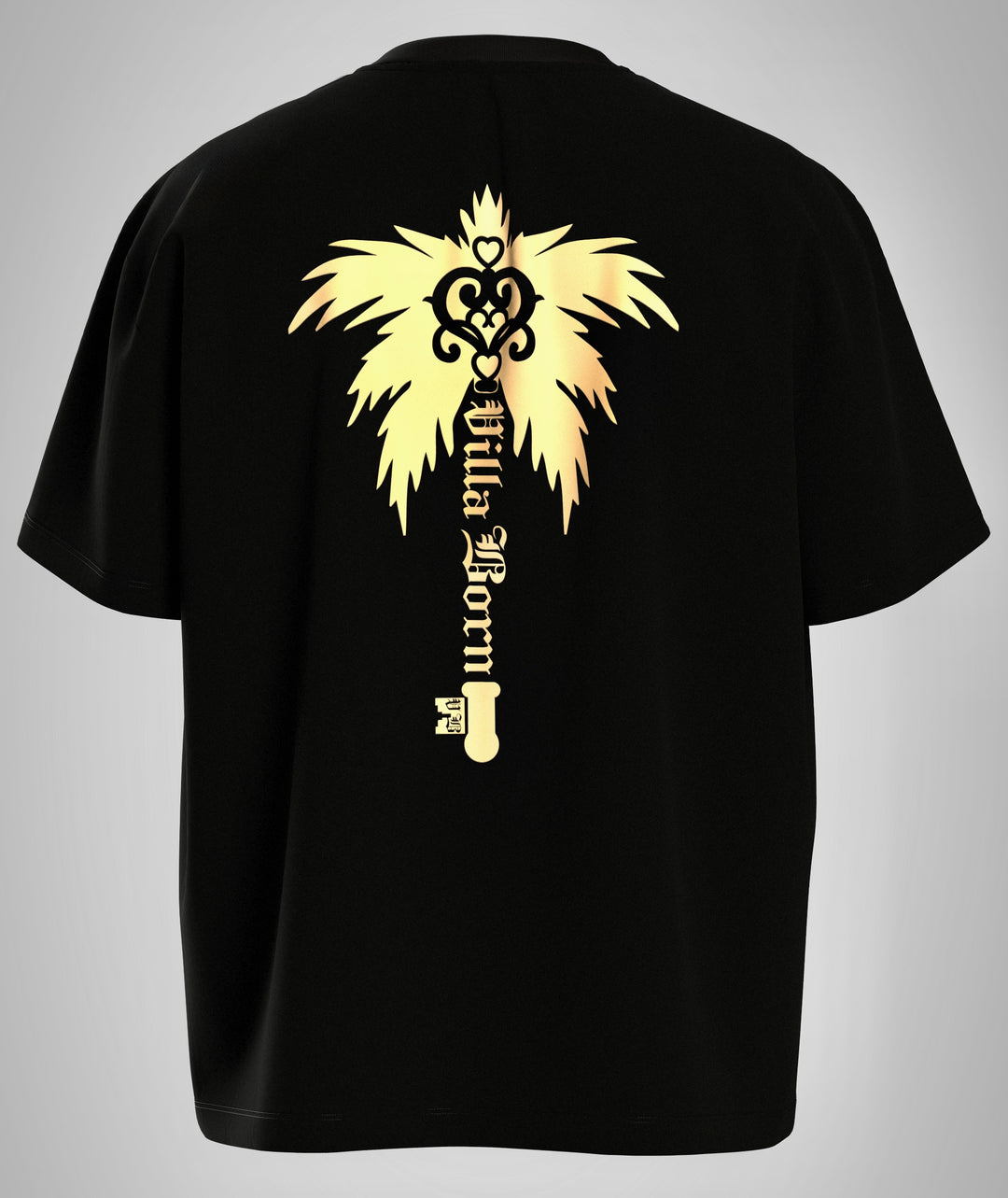 VILLA BORN WINGED KEY TEE  - BLACK/GOLD