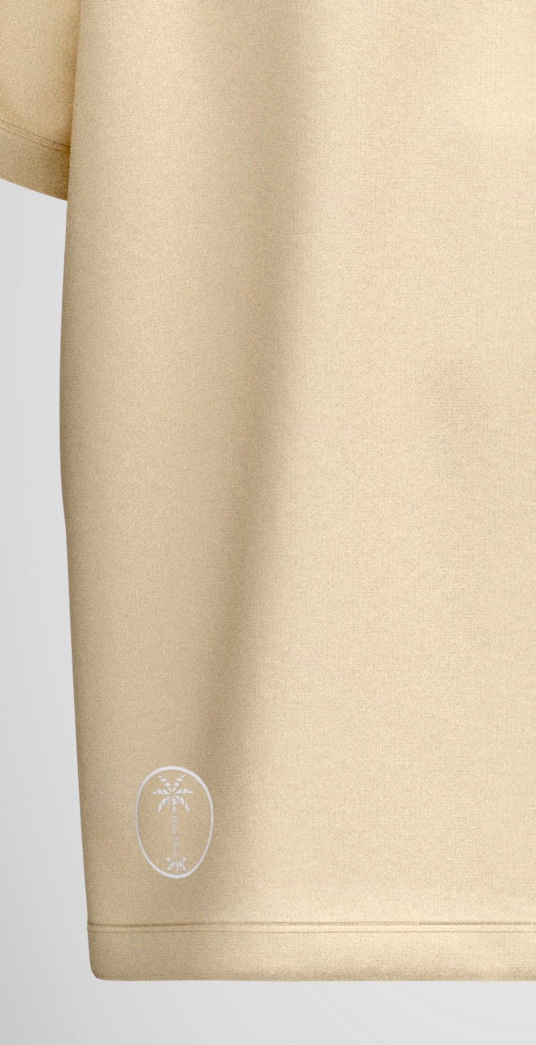 HERITAGE PALM/KEY TEE - BIEGE/ CHOCO BROWN