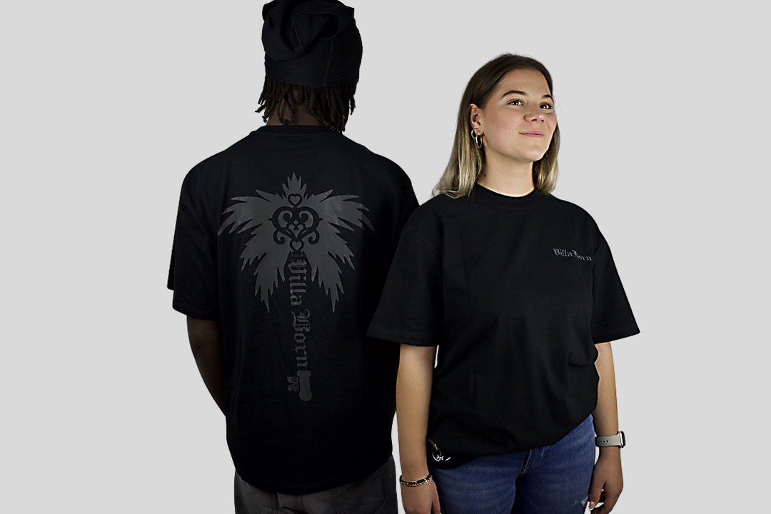 HERITAGE PALM/KEY TEE - BLACK/GRAY