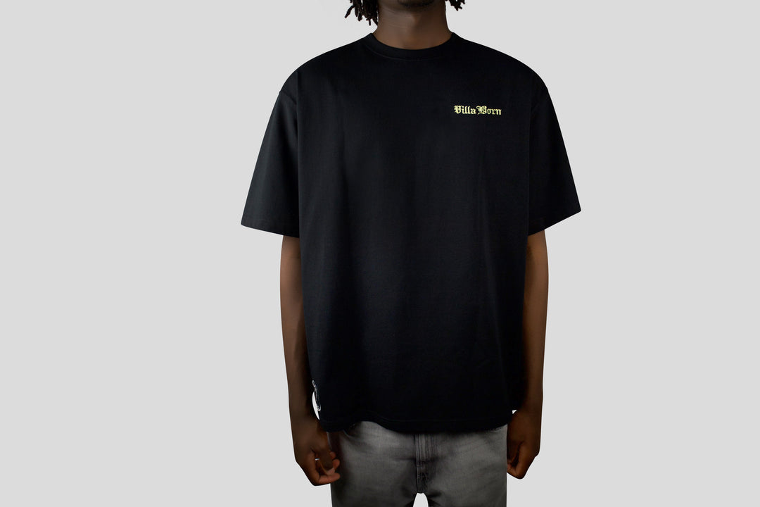 HERITAGE PALM/KEY T-SHIRT - BLACK/GOLD