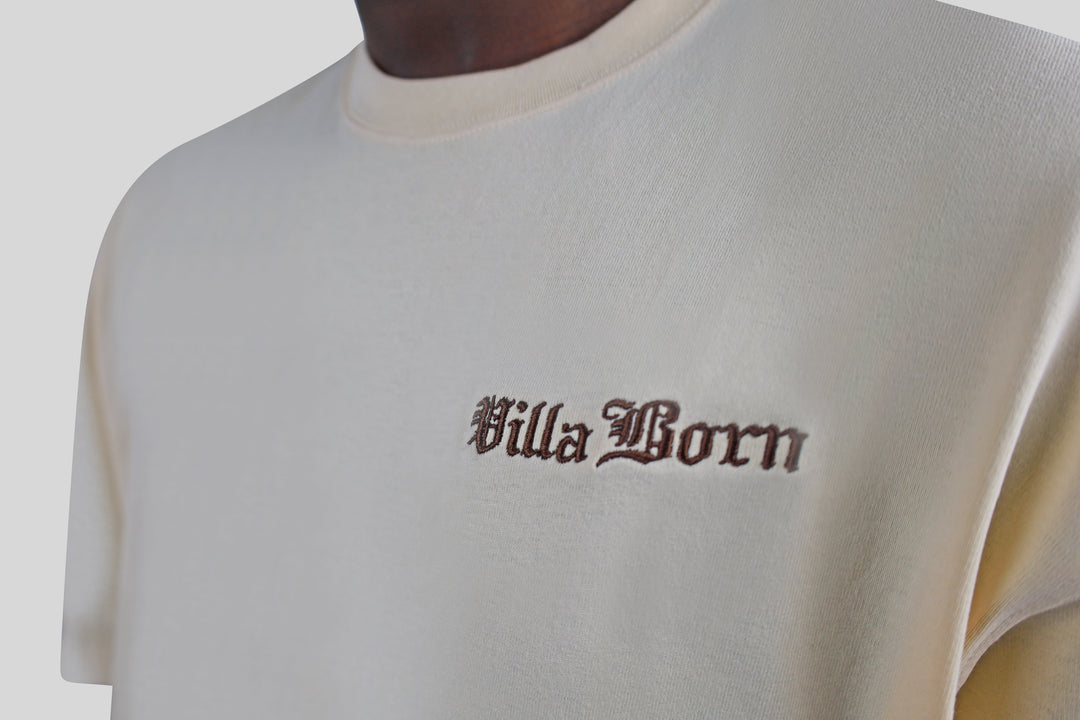 HERITAGE PALM/KEY TEE - BIEGE/ CHOCO BROWN