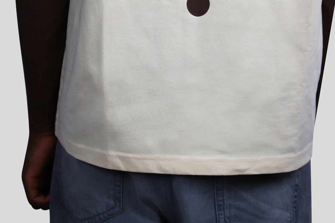 HERITAGE PALM/KEY TEE - BIEGE/ CHOCO BROWN