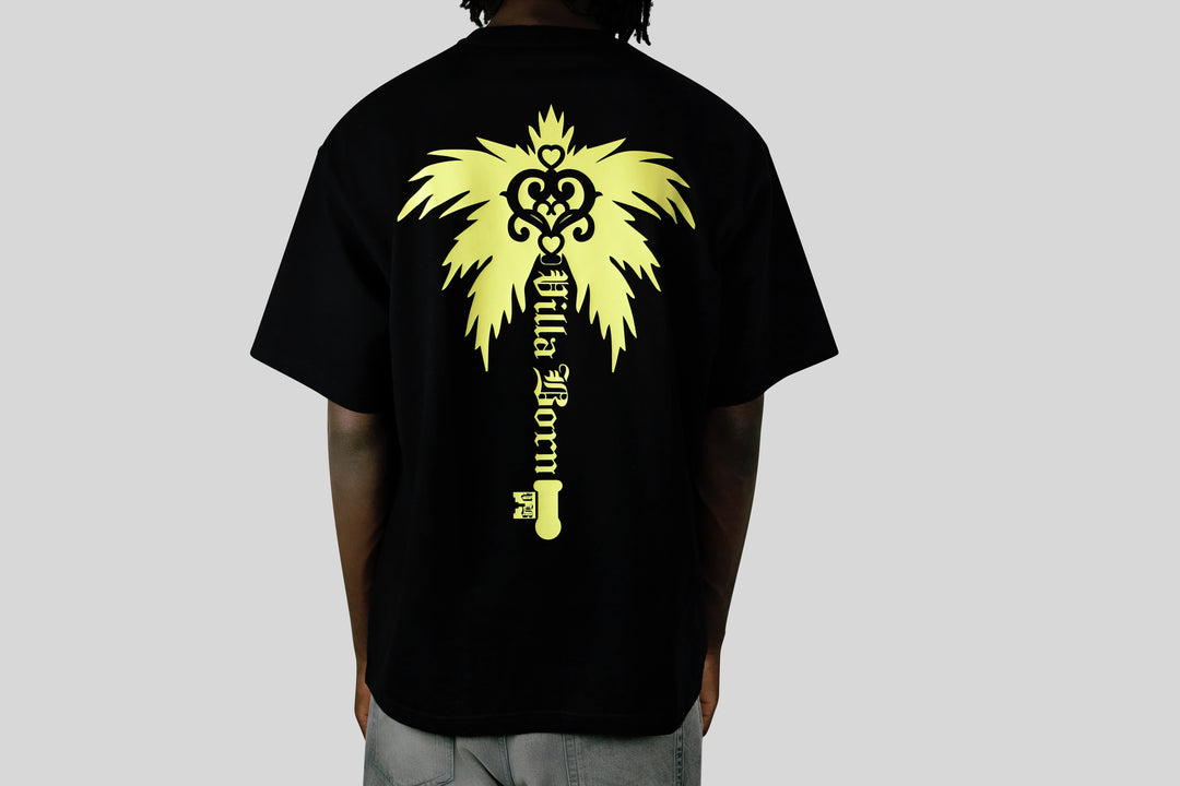 HERITAGE PALM/KEY T-SHIRT - BLACK/GOLD